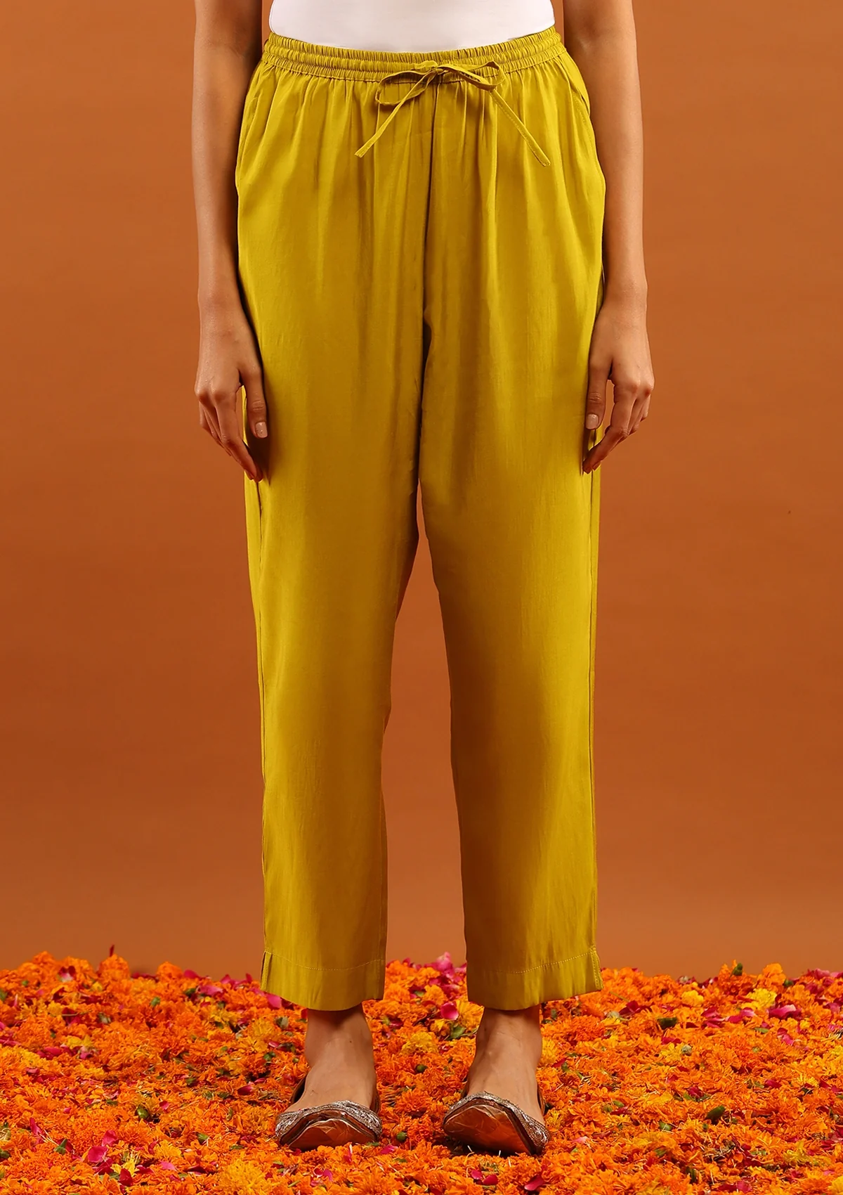 HOC Chanderi Chikankari Solid Women's 3 PC Long Kurta Set-Green - Healthber