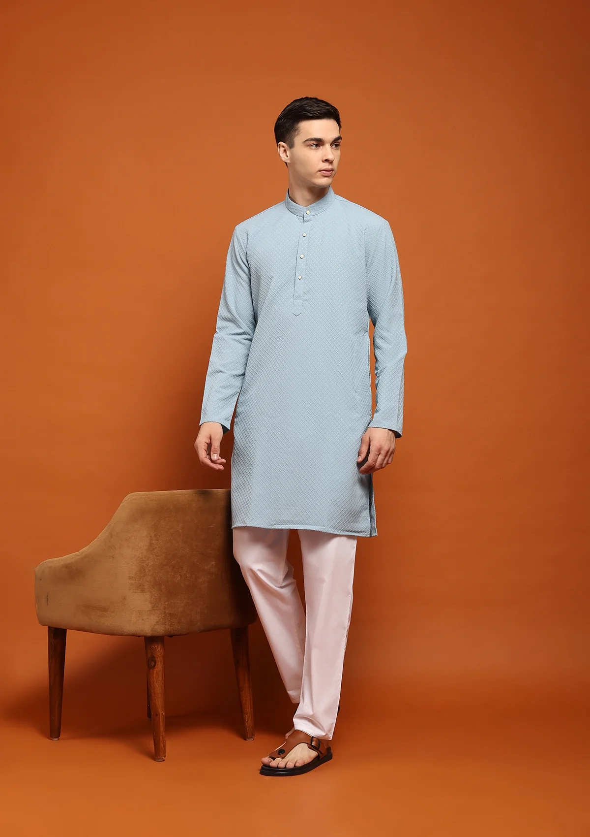 HOC Fahad Cotton Straight Pants - Healthber