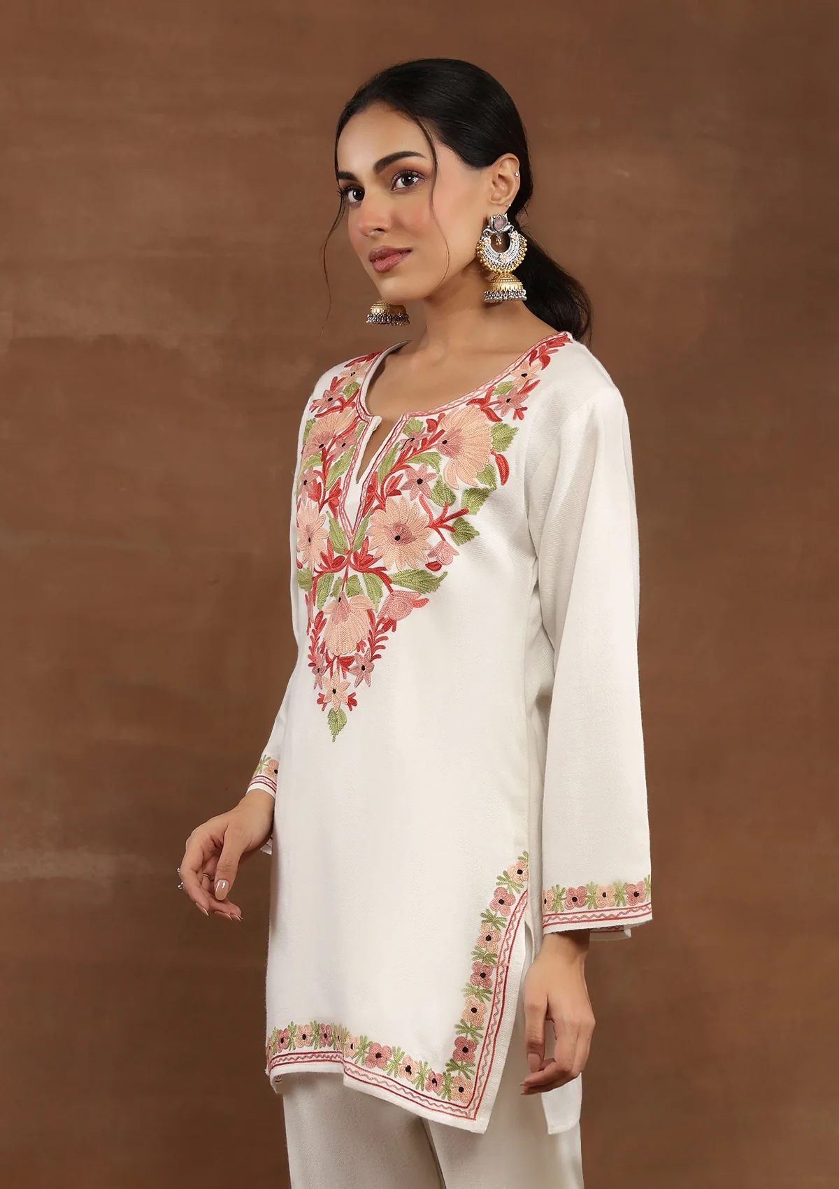 HOC Kasmira Aari Woollen Short Kurta - Healthber