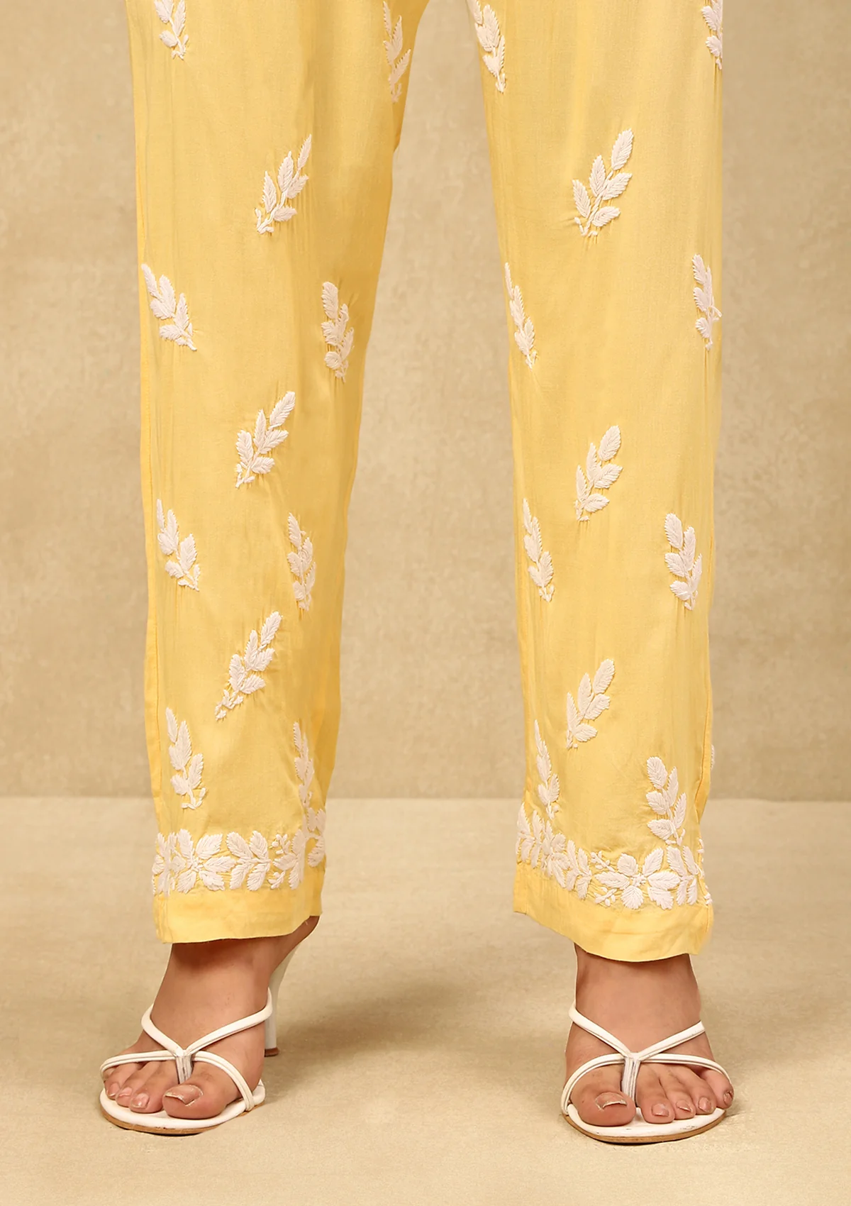 HOC Bushra Chikankari Modal Straight Kurta Set - Healthber